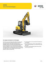 Produktinformation Datenblatt zum Zero Tail Kettenbagger Raupenbagger Bagger Raupe Kompaktbagger Wacker Neuson EZ50