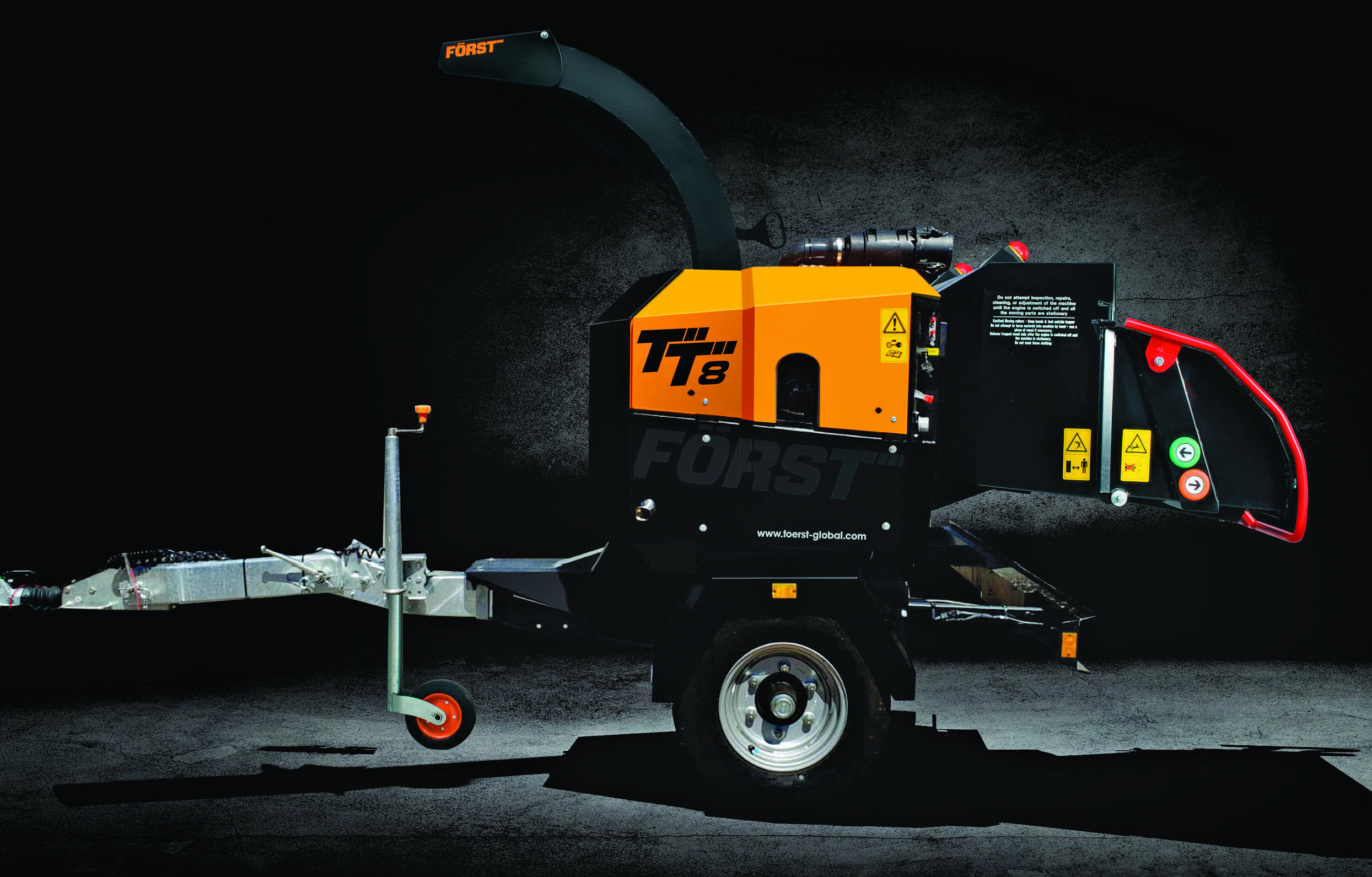 Först TT8 Häcksler Holzzerkleinerer mit Drehkranz