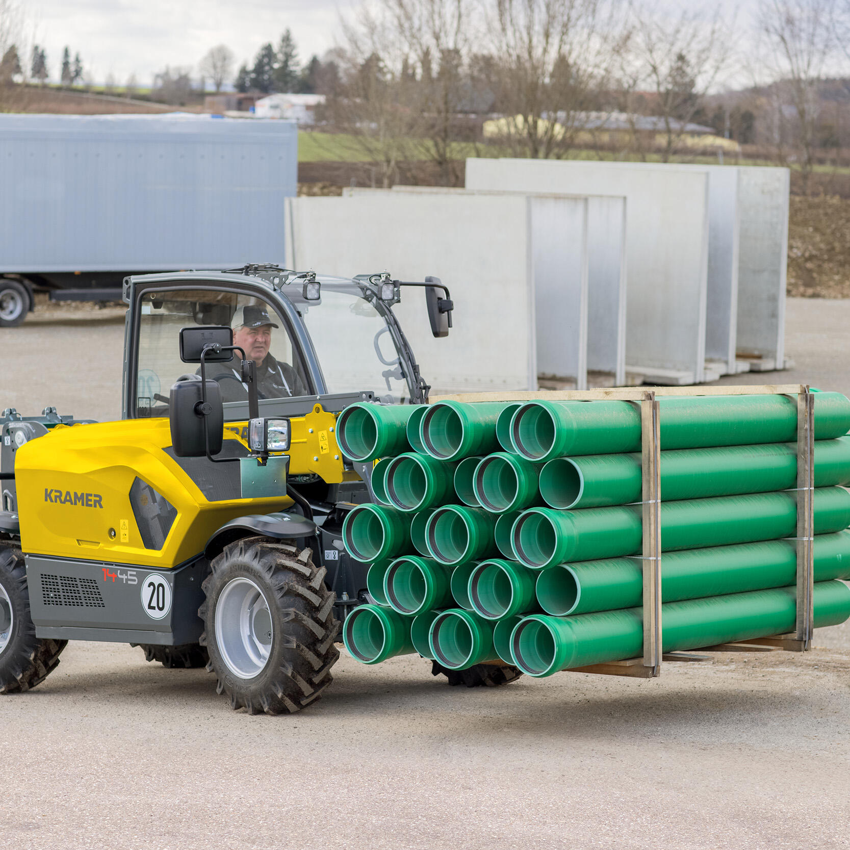 Teleskoplader Kramer 1445 Transport Action 04